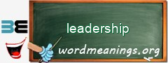 WordMeaning blackboard for leadership